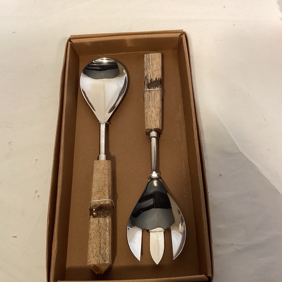 Thirsty Stone Broken Wood/Glass silver serving set.made in India. - Picture 1 of 10
